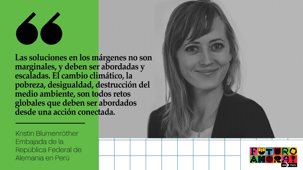 "El cambio climático, pobreza y desigualdad son retos globales que deben ser abordados desde una acción conectada", Kristin Blumenröther, de la Embajada de Alemania🇩🇪, uno de los países donante de los Laboratorios de Aceleración <a href="/UNDPAccLabs/">UNDP Accelerator Labs</a>

Conoce más▶️ futuroahora.pnud.org.pe