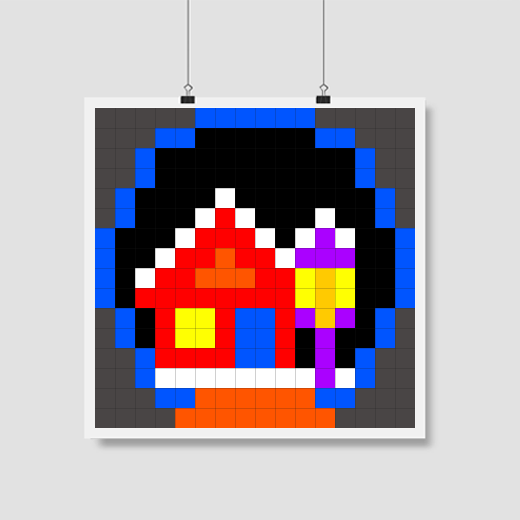 funkyartist's tweet photo. Having fun with #pixelcoloring on the #divoom app. #pixel #art #pixelart #house https://t.co/yCvFHGOVPB
