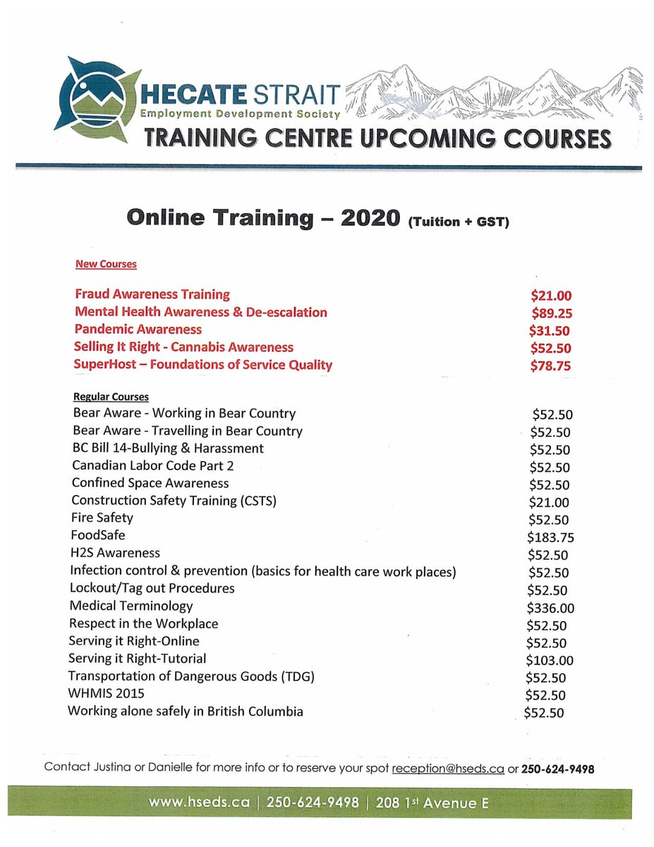 hseds's tweet photo. Who needs skills and industry training? Our upcoming online and in-person courses have been scheduled!  #industrytraining #skillstraining #jobs #training #labourmarket https://t.co/bHSKi7gDj3