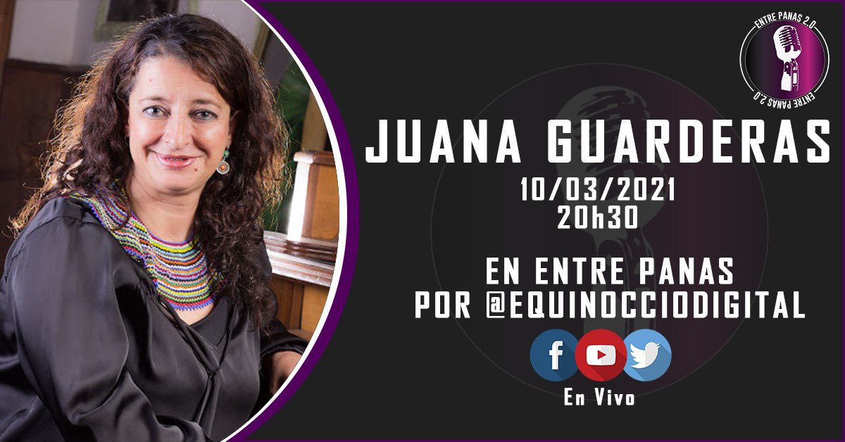 Hoy en #EntrePanas nos acompaña la talentosa actriz ecuatoriana, <a href="/juanaguarderas/">Juana Guarderas 💚</a>, con quien hablaremos sobre su vida artística y proyectos. 🙌🏻 Les esperamos a las 20h30 por todas las redes sociales de <a href="/EquinoccioMedia/">Equinoccio Digital</a>.