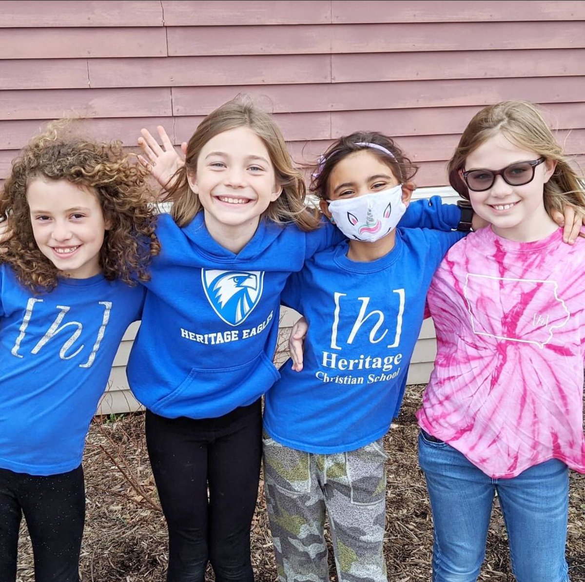 HeritageNL's tweet image. Wednesday was Spirit Day and our students repped the merch. Go Eagles. 🦅 
#HCSTransform