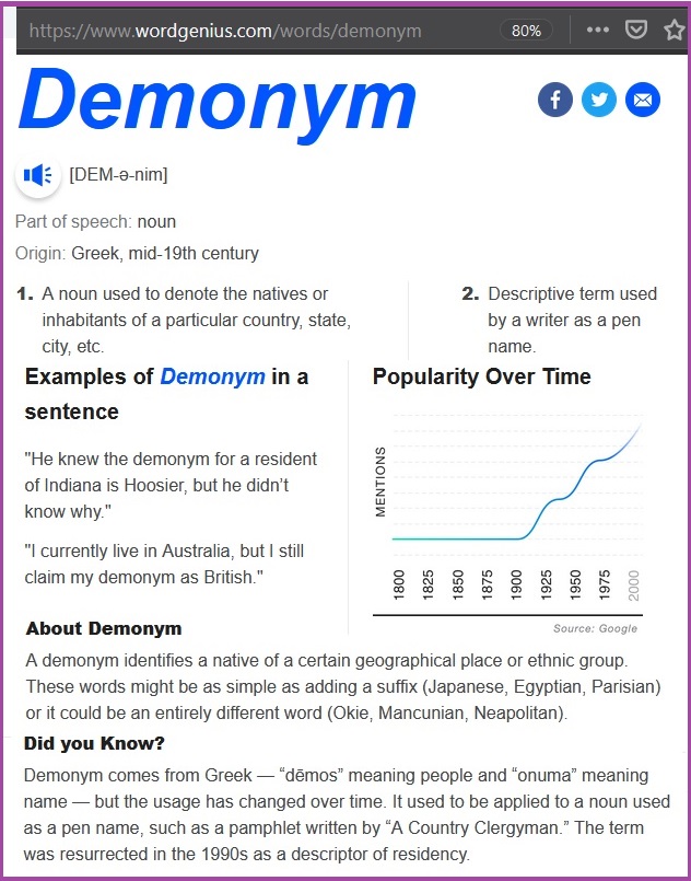 DMashak's tweet photo. OK, I demand to know who, when & where is using the word #DEMONYM so frequently its use charts like this? https://t.co/w6sMBa7hUD