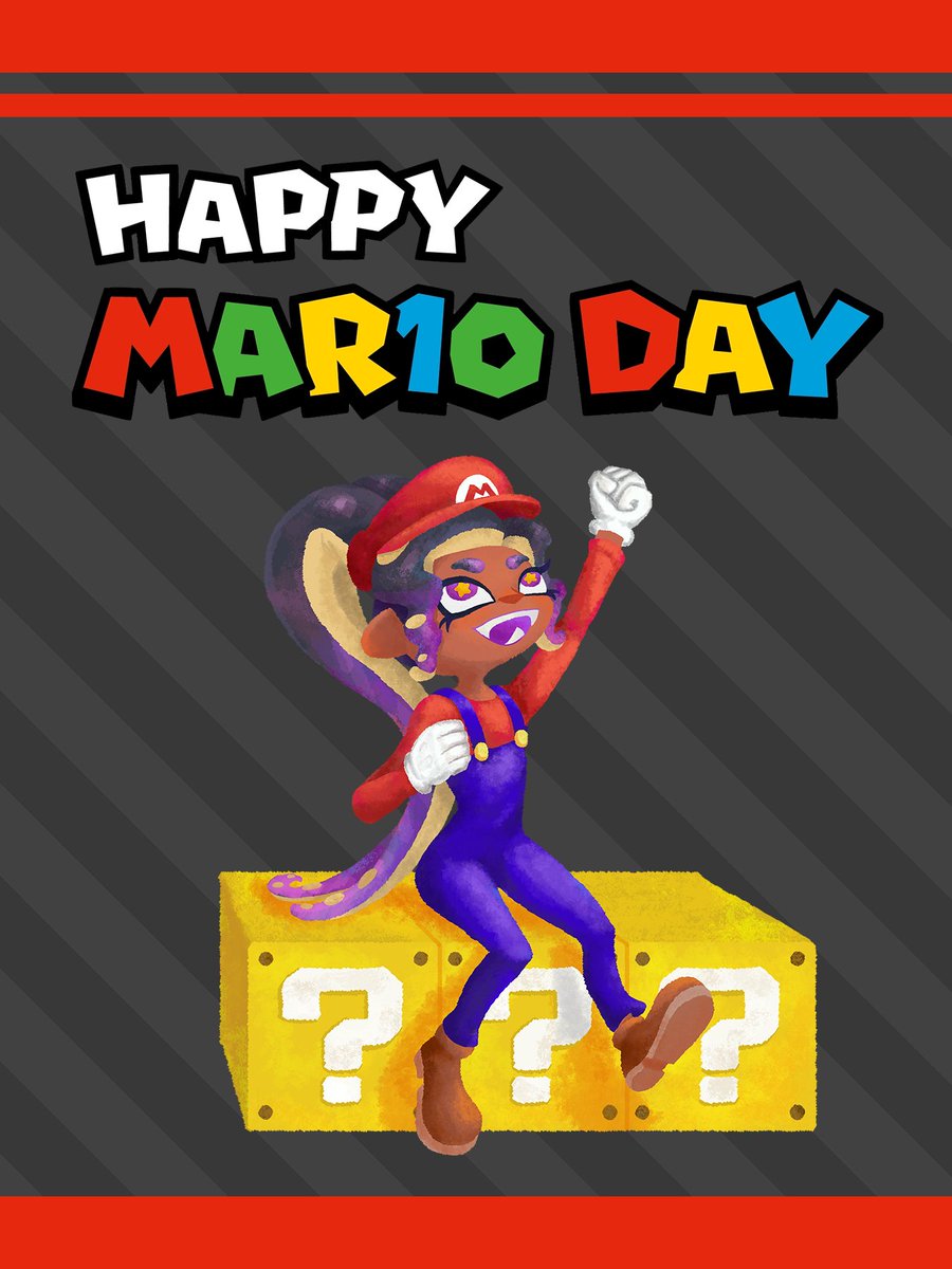 SQDINK_Crew's tweet photo. All of us at Squiddos Inkorporated want to wish you all a Happy Mar10 Day! Be sure to jump high today! (Art by @The_CosmicDuo) #SQDINK #Mar10Day #NintendoSwitch https://t.co/2x1GwedxZe