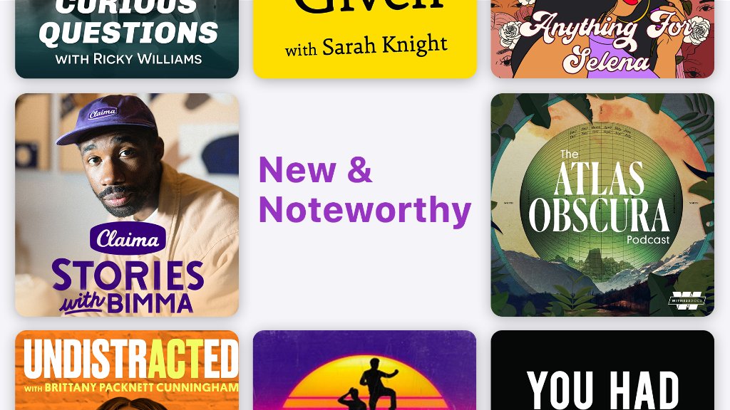 What's new &amp; noteworthy this week:
- Learn how creatives like <a href="/MELODYEHSANI/">MELODYEHSANI</a> claimed their dream careers on Claima Stories with @bimmawilliams
- Explore new wonders with <a href="/atlasobscura/">Atlas Obscura</a>
- Join the pursuit on <a href="/QCODEmedia/">QCODE 🎧</a>'s Unwanted

apple.co/NewNoteworthyP…