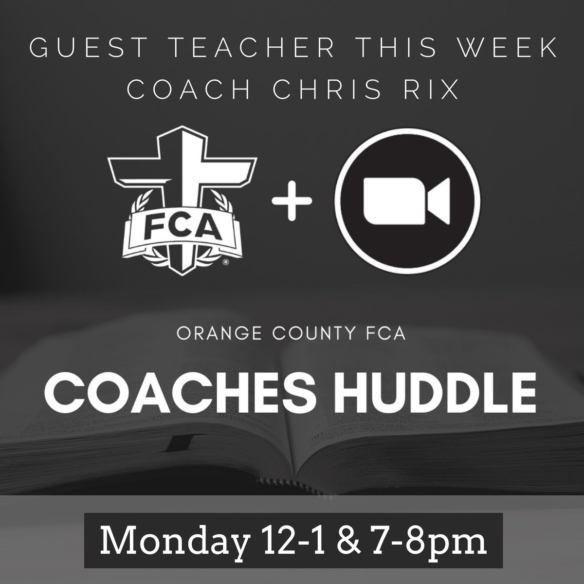 ocfcacoaches's tweet photo. This MONDAY - COACHES ZOOM HUDDLE - Guest Coach @CoachRix will be sharing - DM for link - Monday Mar. 15th - Don’t miss this one! https://t.co/6kJd6pZVr3