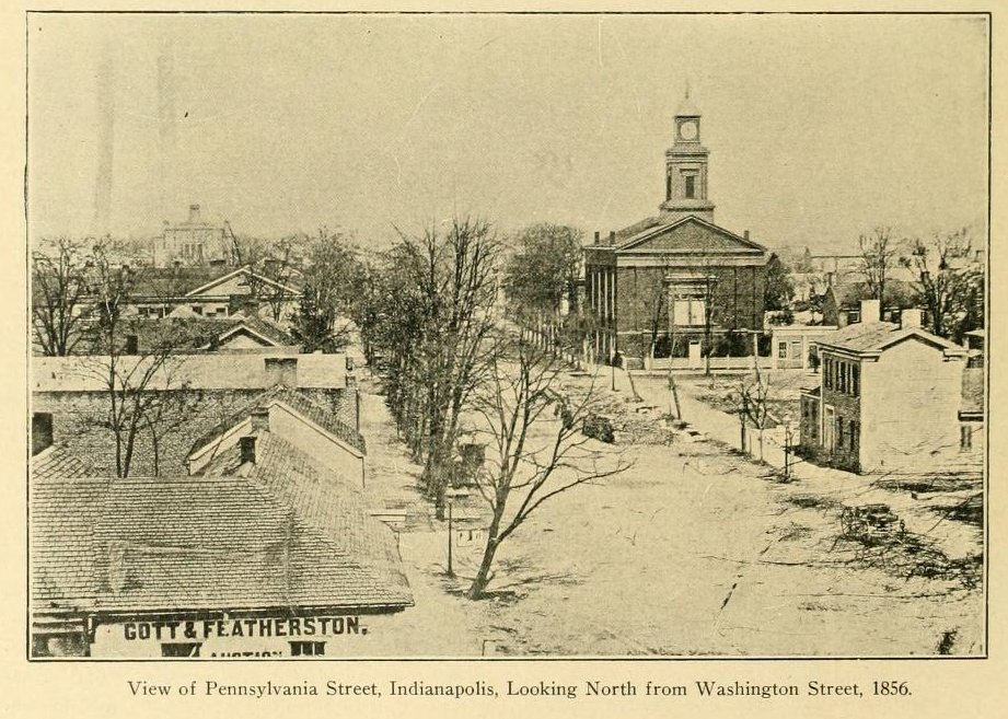Pennsylvania Street at Washington, Indianapolis, 1856.