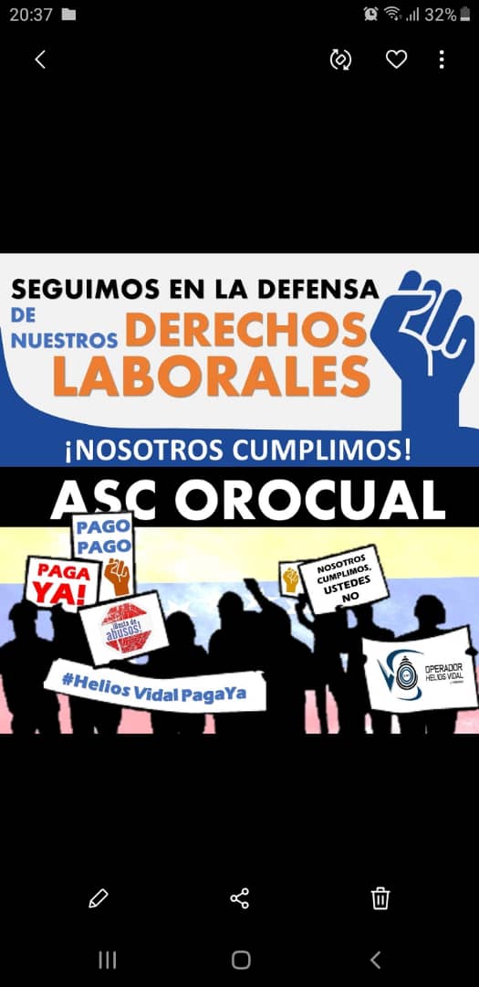 arengelc's tweet photo. Exigimos respuesta a nuestros derechos laborales violentados por empresa OHV en Monagas.
#EnVivo
#HeliosVidalPagaYa
#CuarentenaEsPrevenir
@tareckPSUV @dcabellor @NicolasMaduro @TarekWiliamSaab
@AChavezPdvsa @erwin_pdvsa
#ANEnBatallaPorLaVerdad  @eduardopiate2 @MPPPSTDireccion1 https://t.co/mvL7GbxFN7