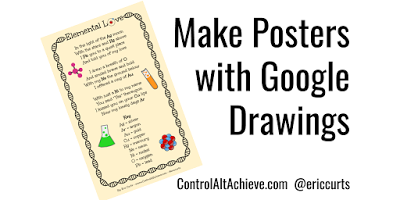 ericcurts's tweet photo. Making Posters with Google Drawings https://t.co/b9uZk7zehR
#ControlAltAchieve https://t.co/DxykNC5A7M