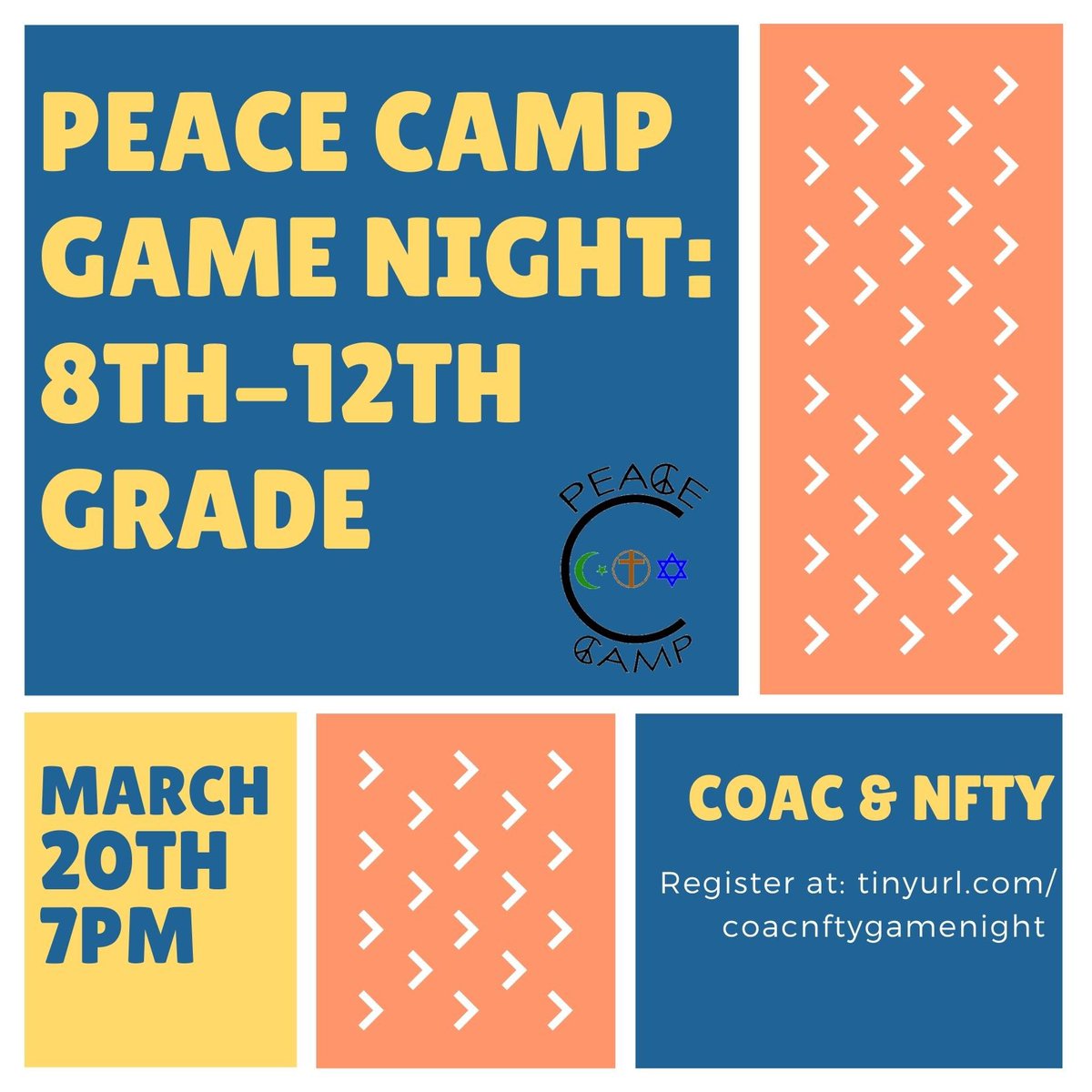 COACPeace's tweet photo. Hey 8th-12th-graders, don't miss out! Register now! https://t.co/HUCBl74Bf0 https://t.co/CQh1KLdn5h