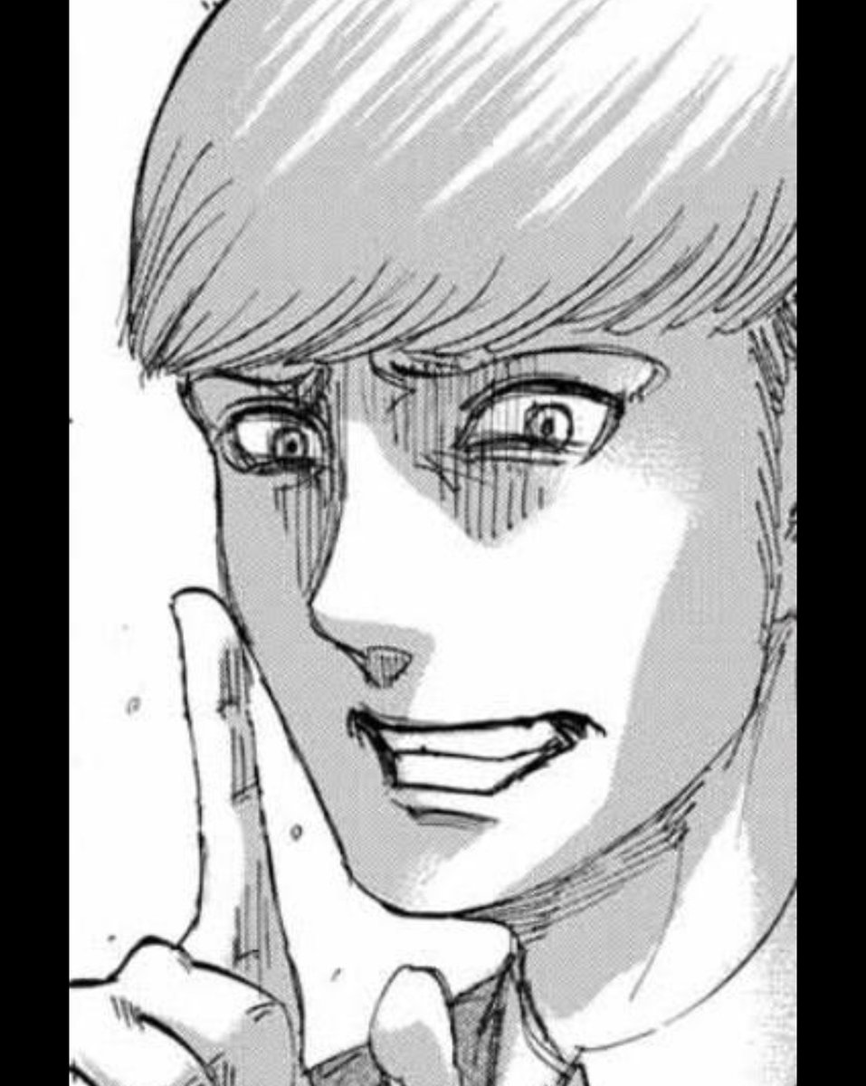 ぶーぶー魚 على تويتر 進撃アニメ72話のゲス顔フロック 原作でこんなに濃い顔してたっけ って28巻読み返したら 割と薄いゲス顔だった ゲス顔 ゲスミン やホラー顔 ミカサ イェレナ 等の顔芸に定評のある諫山先生の顔芸絵を超えるゲス顔フロックを描いてくれた