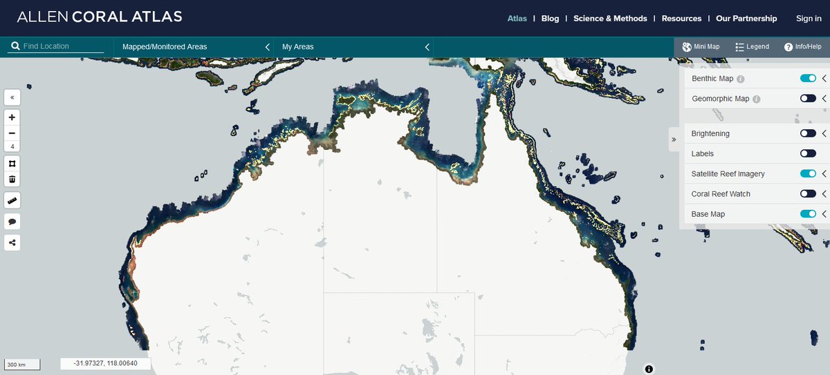 Great to work with @RSRC_UQ global Geomorphic and Benthic habitat mapping team. See the lastest for all Australian shallow tropical Coral Reefs, free download from allencoralatlas.org In partner ship with @asnerlab @NatGeo @GBRFoundation @planetlabs @AllenCoralAtlas