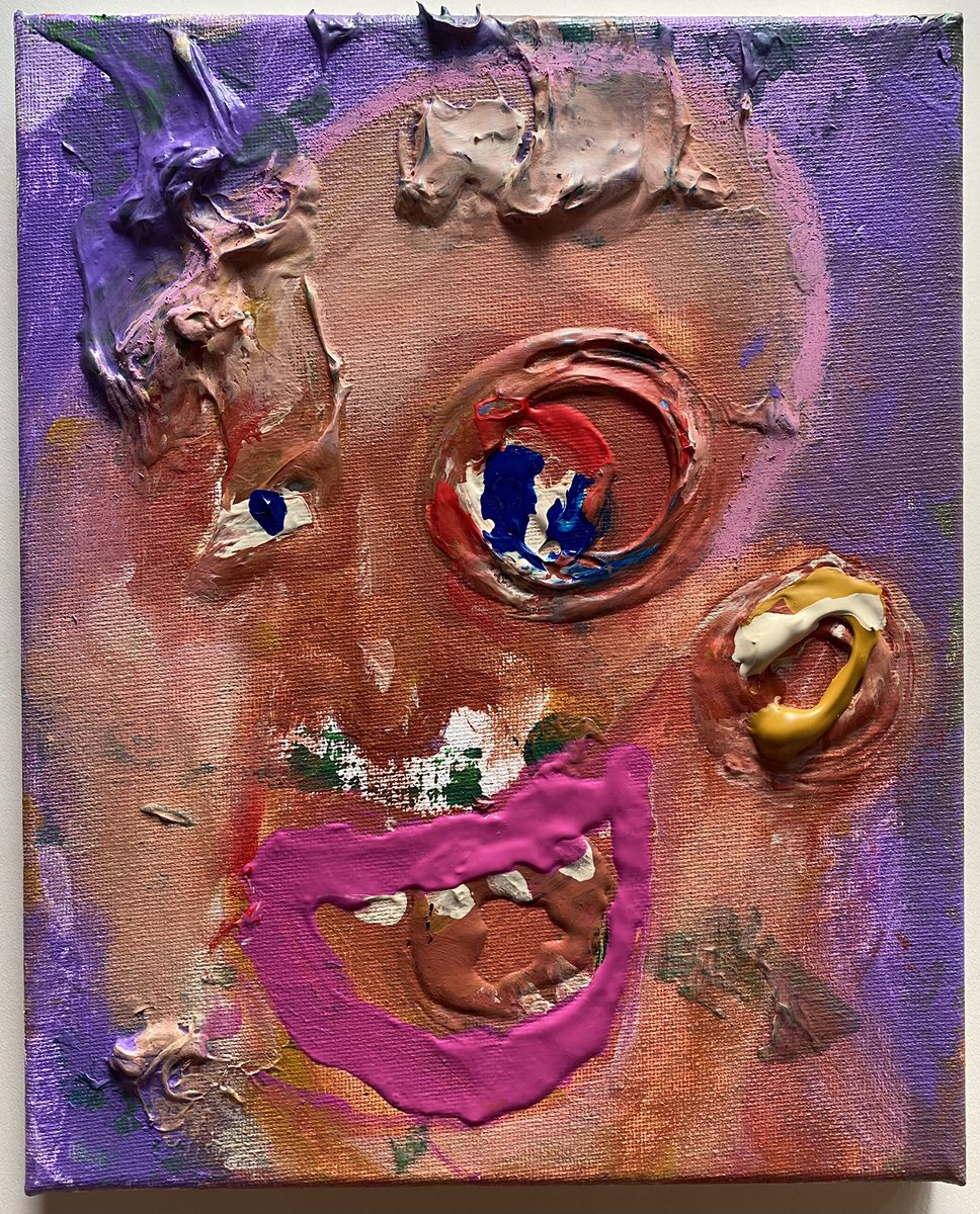greenbillstork's tweet photo. :D A LAUGH 👾 acrylic &amp; oil pastel https://t.co/8hhcJudyAH