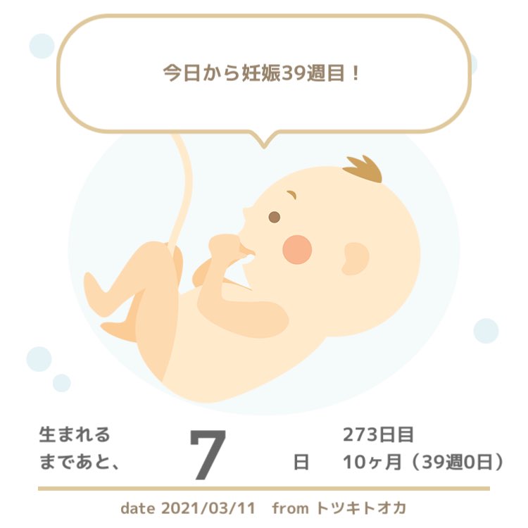 妊娠39週 妊娠39週