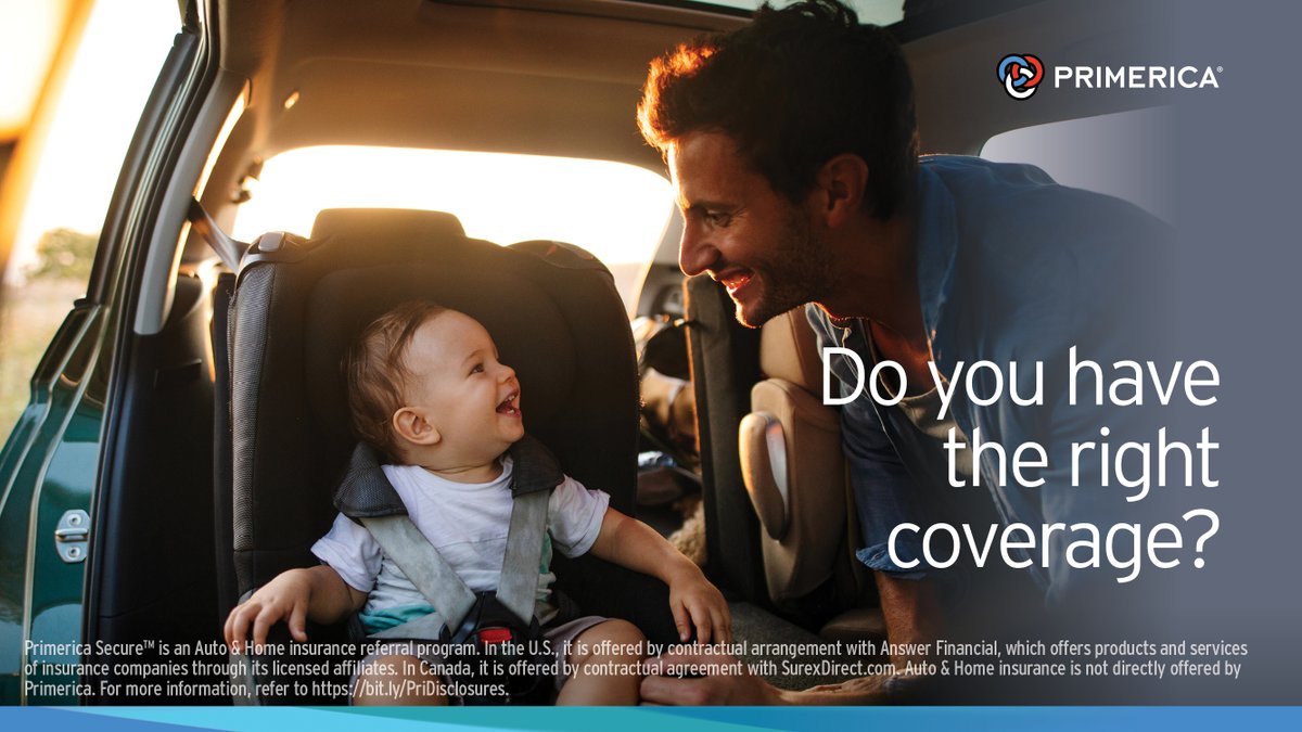 rdehate's tweet image. Knowing if you have the right kind of auto and home insurance coverage for your family doesn’t have to be confusing. Contact me to see how Primerica Secure and our trusted partners can help you. bit.ly/PriDisclosures