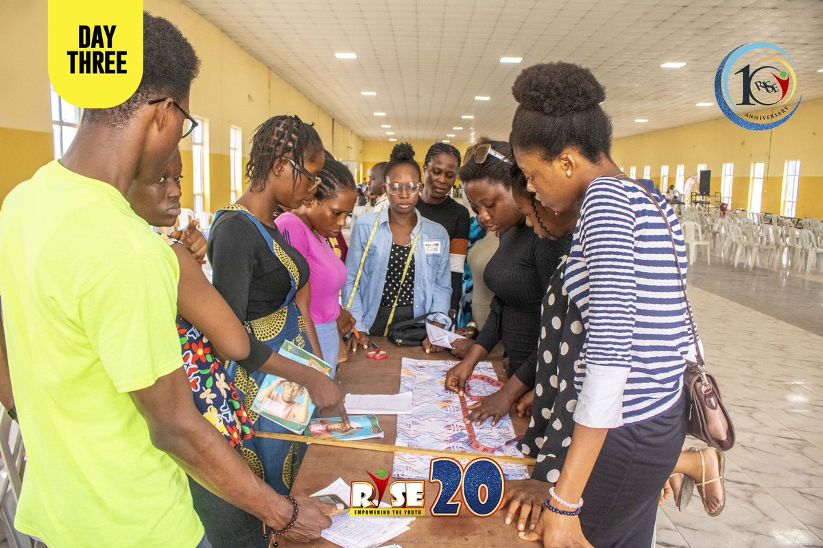 Fashion Designing Class in the process of making a gown. Students are focused on accurate measurements and cutting of the material to ensure that the desired outcome is achieved. 

#RISE10thAnniversary #RISE20 #RCCGYAYA