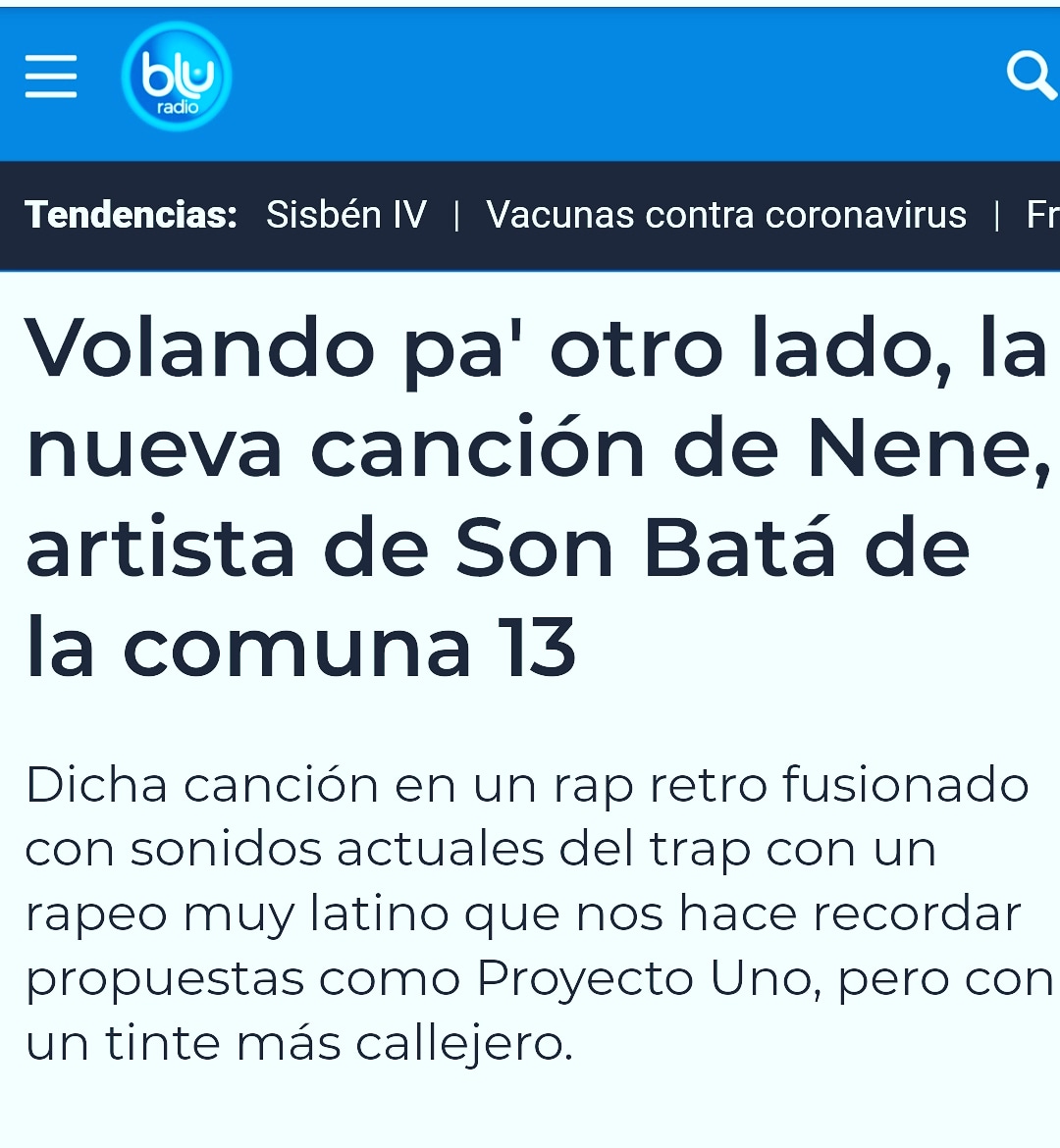 Gracias a <a href="/BluRadioCo/">BluRadio Colombia</a> por la nota.
Insistir, persistir, resistir y nunca desistir .