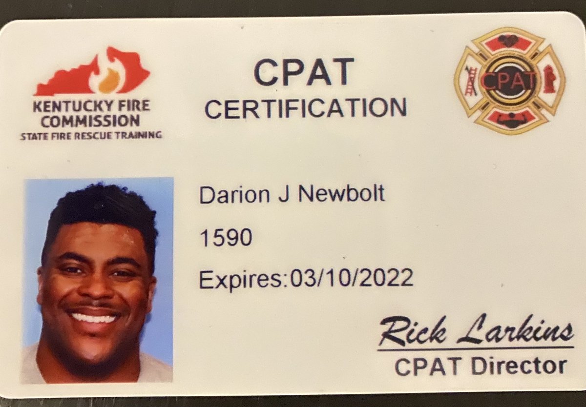DarionNewbolt's tweet photo. Yo Boi Passed His CPAT test today💯🙏🏾🚒 https://t.co/9Qpxb7E58F