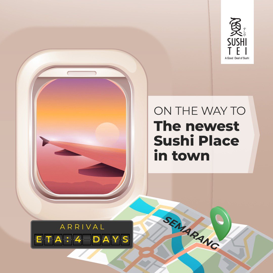Hi Sushi Tei Lovers, 

We are on the way to the newest Sushi Place in Town! 
Are you excited? 
Tag your sushi buddy to this exciting news! 

#SushiTei #sushiteiindonesia