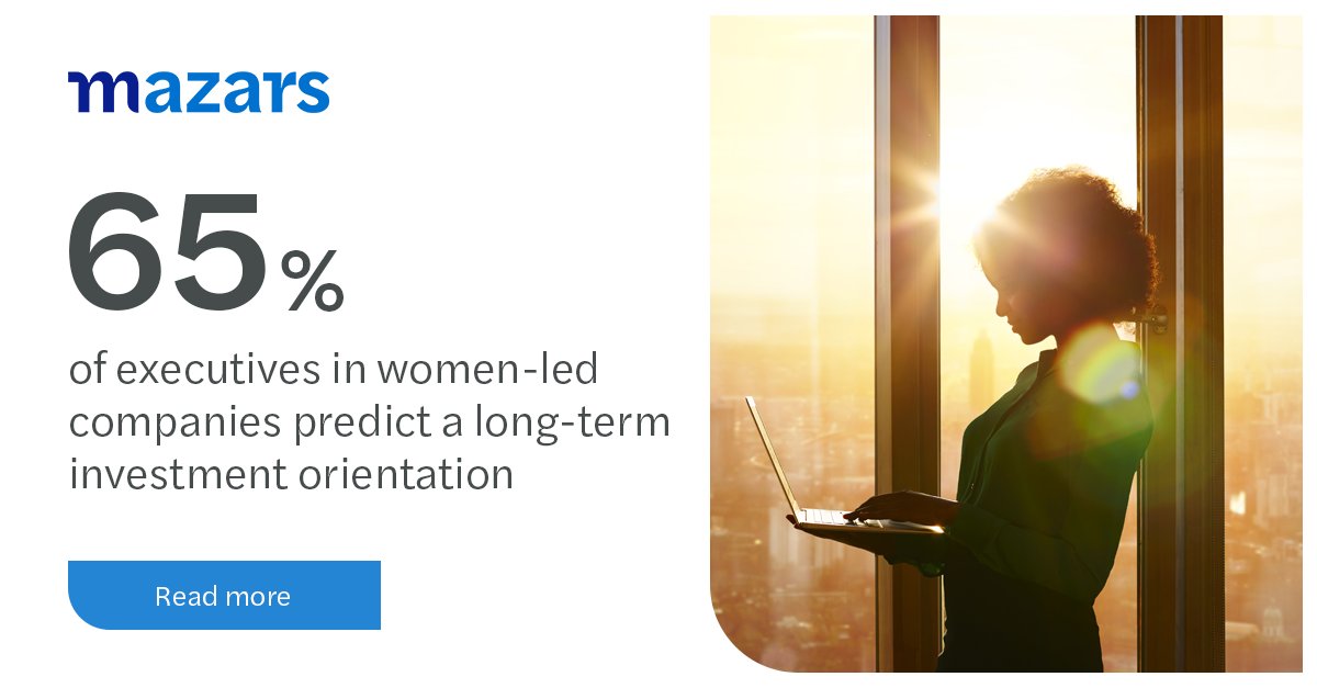 [#Csuite2020] Companies with more female decision-makers plan for a longer-term investment orientation. Find out more:

bit.ly/Csuite2020

#mazarsph #businessinsights