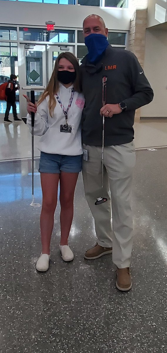 RichLAdams2's tweet photo. Had a blast today with our #FacultyStaffPuttPuttChallenge... even let this young lady have her turn,  and she aced the test. 
#PuttForthYourBestEffort https://t.co/iBKjsrUzKG