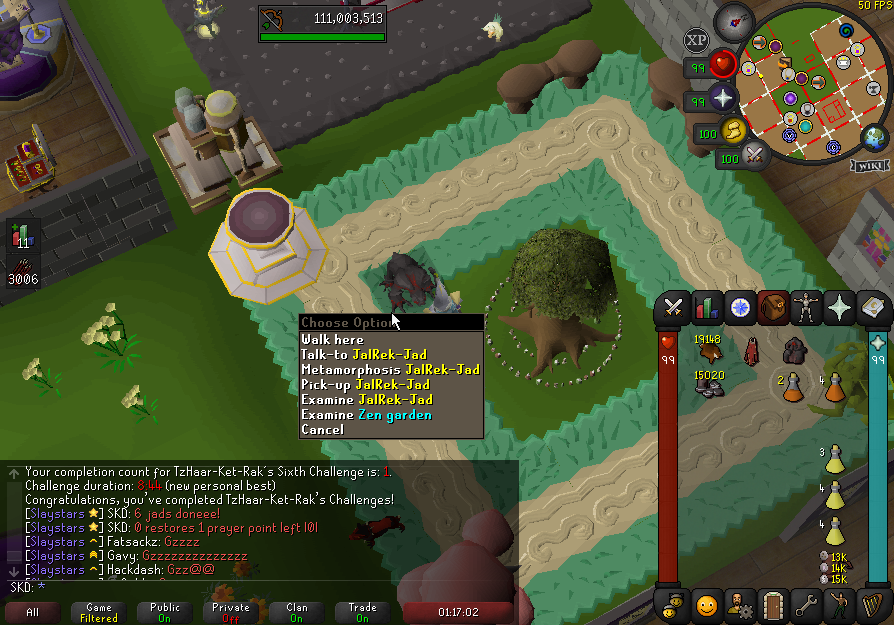 SKDudeMan's tweet photo. 6 Jads done! Bit late to the party but didn't have much time to play over the last week. Really clutch as well, 0 rests and like 1-2 prayer points left at the end cause I forgot to bank lmao. https://t.co/vGP9A3jTJq