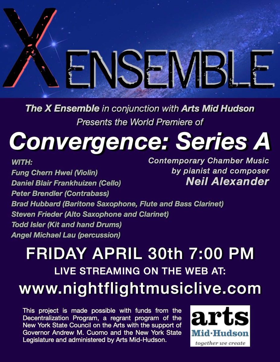 XEnsemble2's tweet photo. We are finally on track for the April 30th World Premise of “Convergence: Series A”. Live streaming at https://t.co/7GonneT0cF #chambermusic #newmusic #artsmidhudson https://t.co/1PdoQbh5qR
