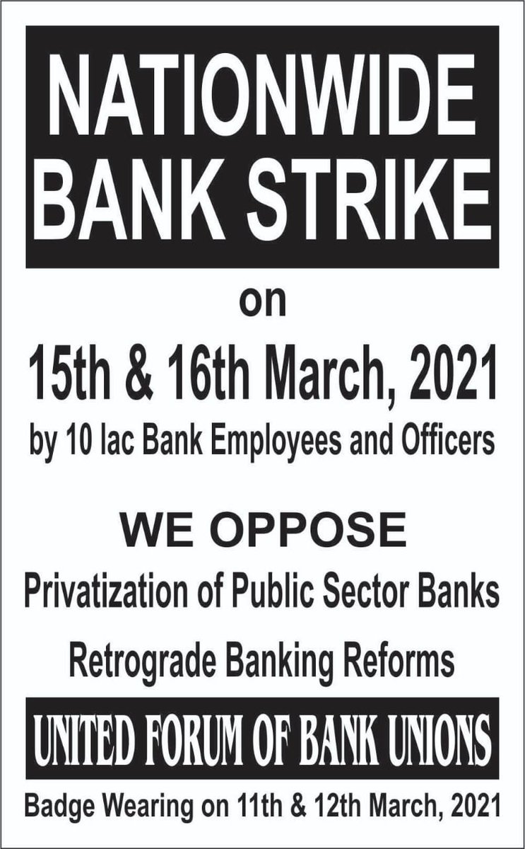 BhanuPr54583312's tweet photo. #StopPrivatisationofBanks 
#Banksnotforsale
#Banksbachaodeshbachao https://t.co/Iv6gIciIbU