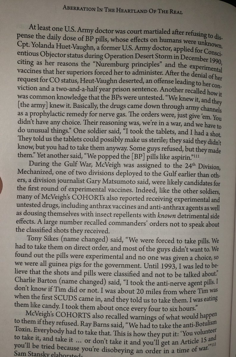 "They told us the tablets could make us sterile, they didn't know, but they made us take them anyway." "(If you didn't take the vaccine) you'd be tried for disobeying an order in a time of war."