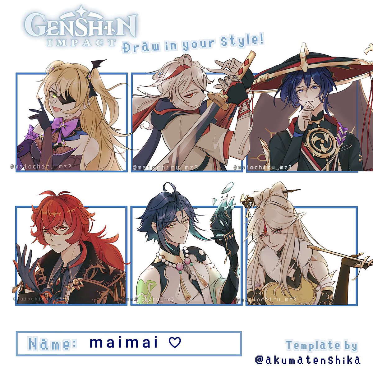 Mai Studying Brb Quite Late But I Finally Finished The Genshin Draw In Your Style Challenge It Was A Fun And Great Way For Me To Draw Characters I Mai Studying Brb Quite Late But I Finally Finished The Genshin Draw In Your Style Challenge It Was A Fun And Great Way For Me To Draw Characters I