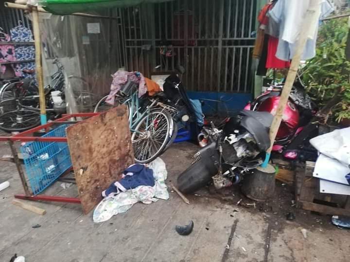 sunny_kitt's tweet photo. STOP ONSLAUGHT 
Yesterday,the terrorist junta destroyed the motorcycles,cars and even arrested some people who guarded at night !!
#WhatsHappeningInMyanmar
#Mar11Coup photo crd https://t.co/9EeMAfLVAJ