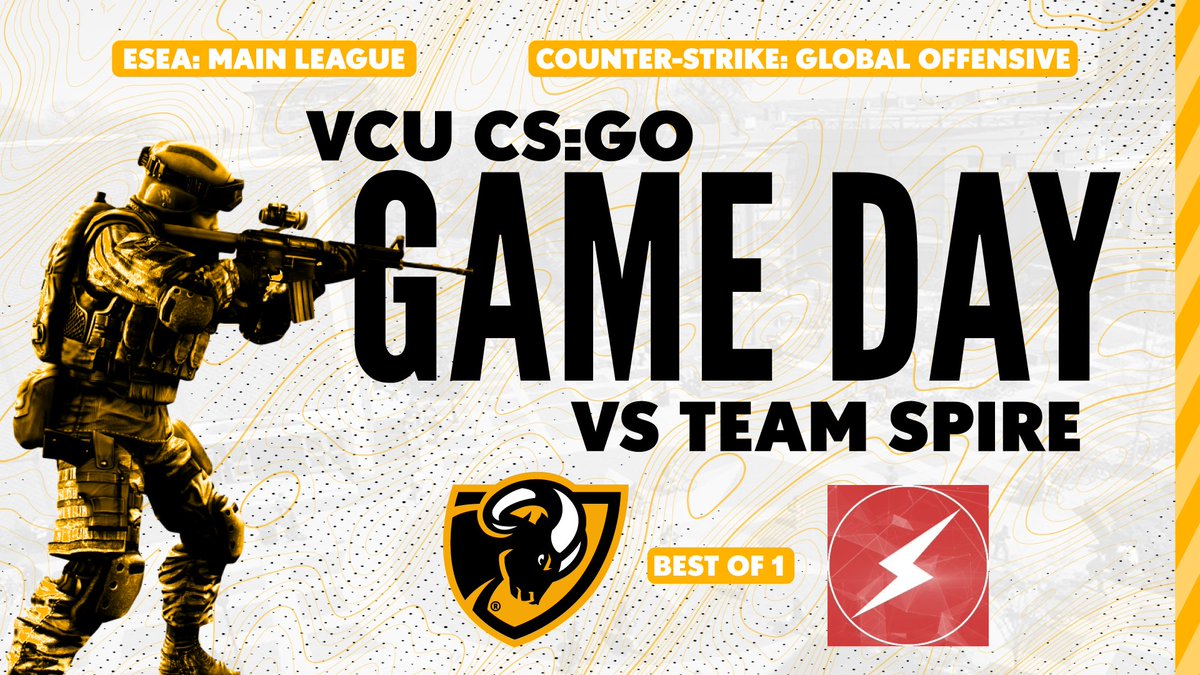 EsportsVCU's tweet image. The CS:GO team is playing against @WeAreTeamSpire Good luck team! #GoVCU🐏

📺Watch the match at:
twitch.tv/wolfeye6017