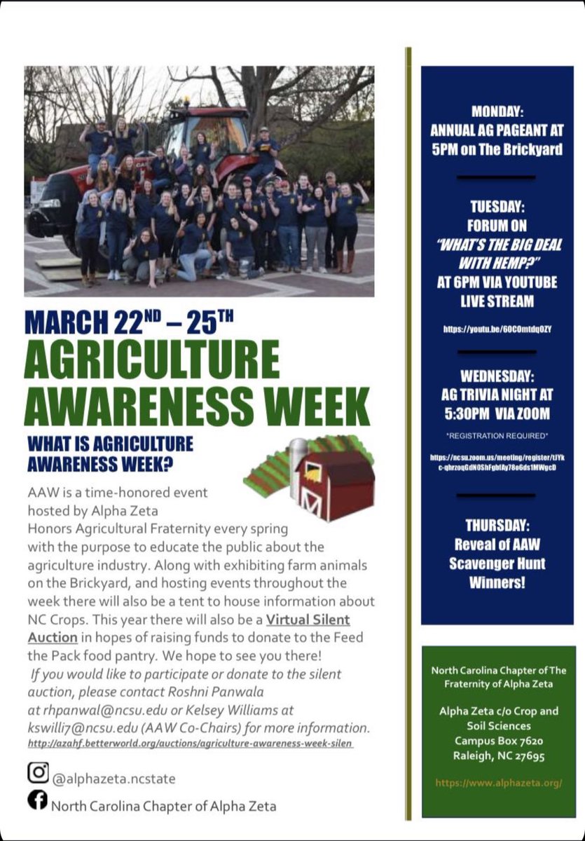 COVID ain’t stopping this year’s Ag Awareness Week! See y’all there!
