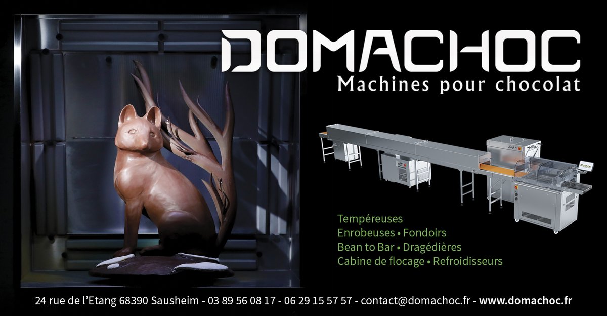 Domachoc's tweet photo. DOMACHOC vous propose plusieurs gammes de machines pour répondre à tous vos besoins, en fonction de votre production, de la taille et l'agencement de votre labo, mais aussi de votre budget. 

Contactez-nous par mail : contact@domachoc.fr

#domachoc #machinespourchocolat https://t.co/J04KHlLFkK