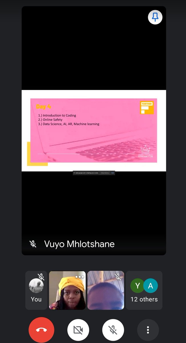 MamasCoding's tweet image. We're still with our #CodingMamas in Bizana, EC... Today they're learning online via Google Meet. We're focusing on coding, online safety and intro to data science, Artificial intelligence and machine learning
#CodingMomsZA 
#ProjectCodingMoms 
#uksatechhub