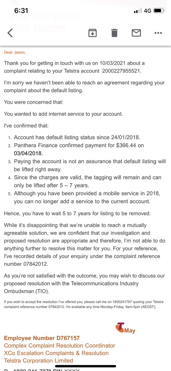 jasonluckhardt's tweet photo. @Telstra Already rebuilt if you consider that you granted a mobile account after the supposed default. Years as a corporation customer with many accounts and this carry on over $366 #australiasdisgrace @Telstra @phonecomplaints https://t.co/ZWNRdpQUYX