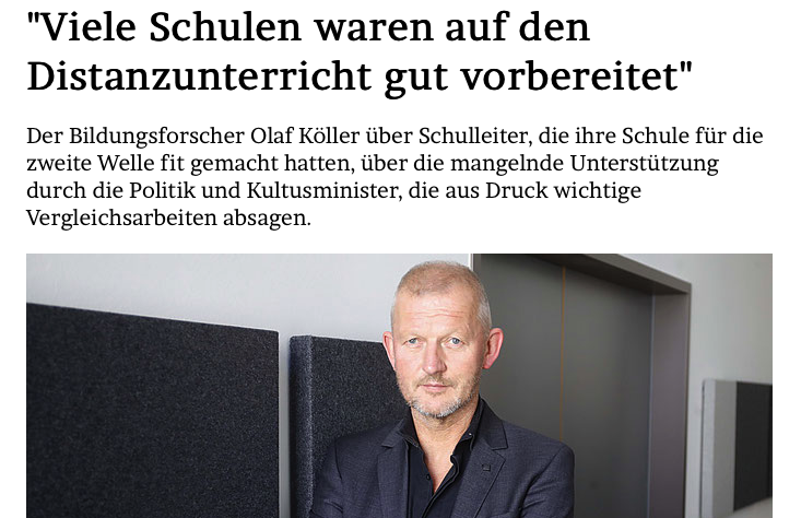 "Viele Schulen waren auf den Distanzunterricht gut vorbereitet"

Der Bildungsforscher Olaf Köller über #Schulleiter, die ihre Schule für die zweite Welle fit gemacht haben, und über die mangelnde Unterstützung durch die #Kultusminister

Im Blog: jmwiarda.de/2021/03/11/vie…