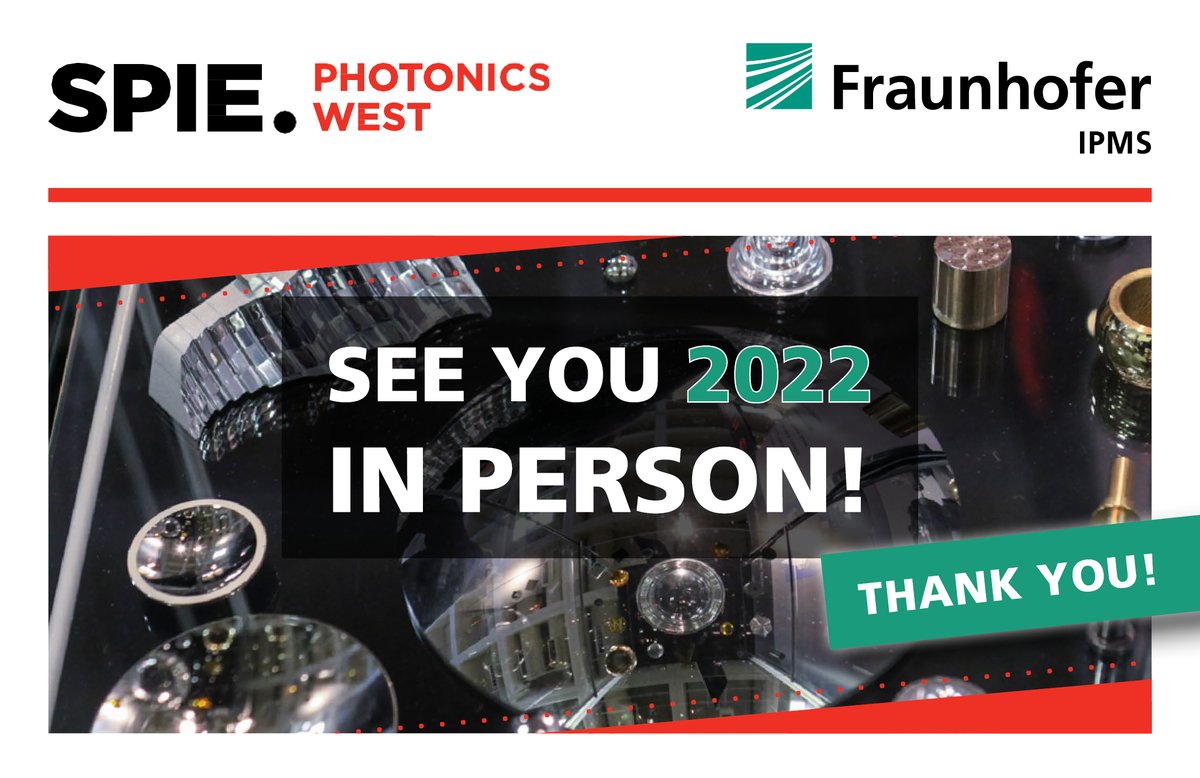 FraunhoferIPMS's tweet photo. & so schnell geht wieder eine #Veranstaltung vorbei: 6 Tage der auf der @PhotonicsWest sind zu Ende. Das #FraunhoferIPMS freut sich auf nächstes Jahr, denn der Stand für die #SPIE 2022 ist gebucht.🎉 https://t.co/NTQSu81PZn
#meetIPMS #SPIE #MEMS #CMOS #SLM #CMUT #screeningfab https://t.co/Bdkifa8ear