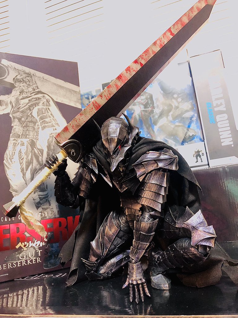 うしょー 狂戦士モードを再現 目にはライトアップも付いて禍々しさ が何倍にも増してカッコよ過ぎます あと可動が凄い Threezero スリーゼロ Berserk ベルセルク Guts ガッツ