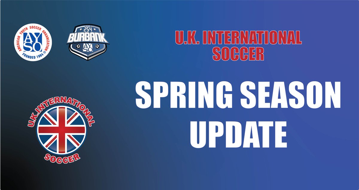 Due to current covid restrictions and not being able to acquire permits, AYSO 254 and UK International Soccer will need to cancel the upcoming spring season. Everyone who signed up will be provided with a voucher, for the value, to be used on any future UK soccer programs.