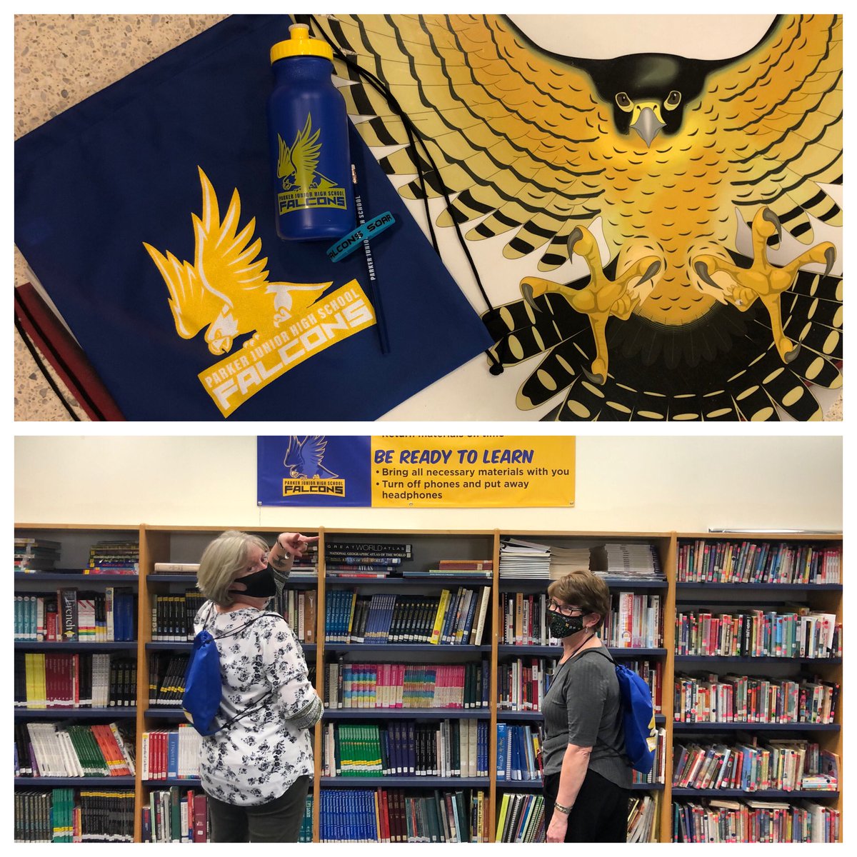 Welcome Back Falcons! These Parker Swag Bags will help you SOAR in Quarter 4! <a href="/ParkerJrHigh/">Parker Junior High</a> #d161 #falconsSOAR #ParkerProud
