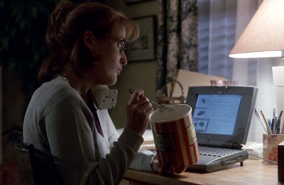 so true scully you eat that icecream with your cute little ponytail