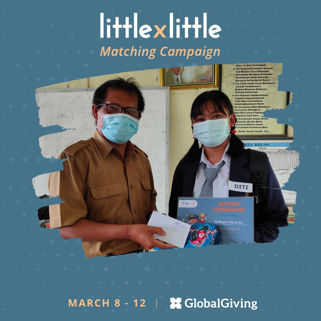 ykip_bali's tweet photo. Little act can result in BIG impact! This week we invite you to support us in @GlobalGiving #LittleByLittle campaign.
#Donate now to https://t.co/gZNdidskvb. Thank you for supporting us 😊🙏🏻
#YKIP #Bali #nonprofit #education #scholarship #charity
#school https://t.co/hmZ38Wu5wJ