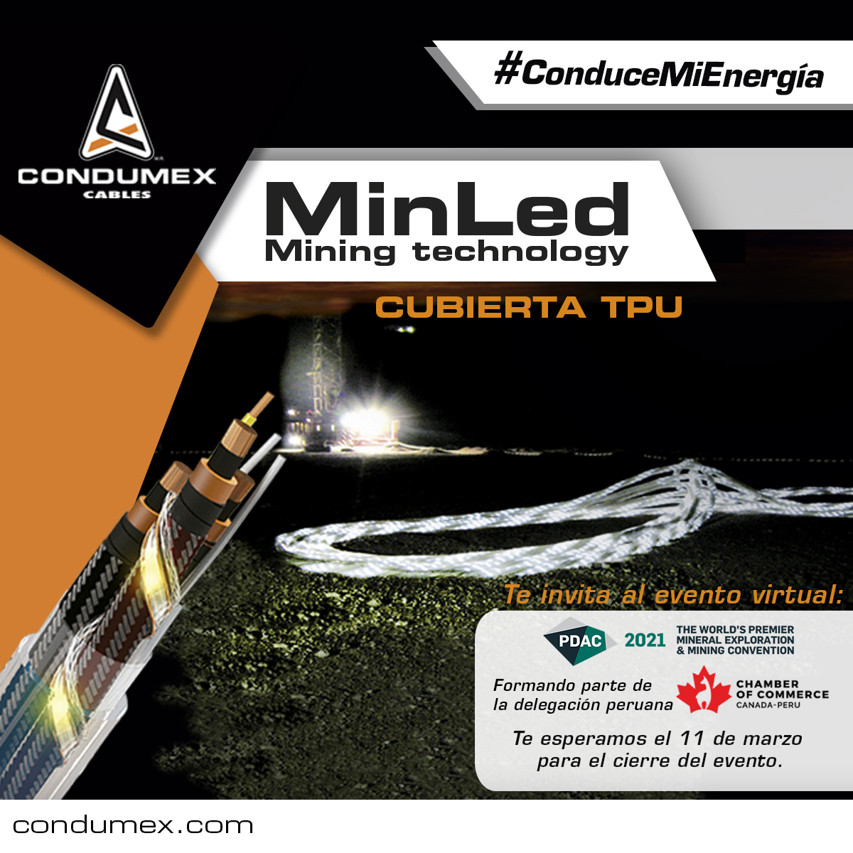condumex_cables's tweet photo. Condumex te invita al evento de la Cámara de Comercio Canadá Perú en el marco del PDAC 2021 #Condumex #ConduceMiEnergía #Cables #Minería #IndustriaMinera #Tecnología #MinLed #Mining #MiningTechnology #MiningCables #MiningIndustry
Regístrate en la liga: https://t.co/wf8mW0DvVy https://t.co/UFZET8nvli