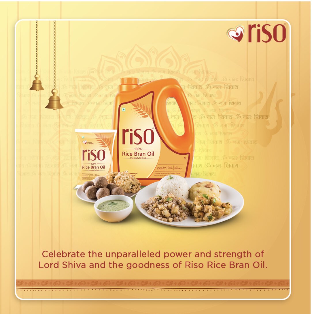 MadeinRiso's tweet photo. - Wishing you all very Happy Maha Shivratri!
May all your wishes be granted and Lord Shiva shower you with blessings.
#risoricebranoil #cookingoil #Indiancooking #Riso #healthyfood #healthylifestyle #food #healthy #PhysicallyRefined #healthyliving #NaturalOil #HealthyLife https://t.co/2WqsDS5tXO