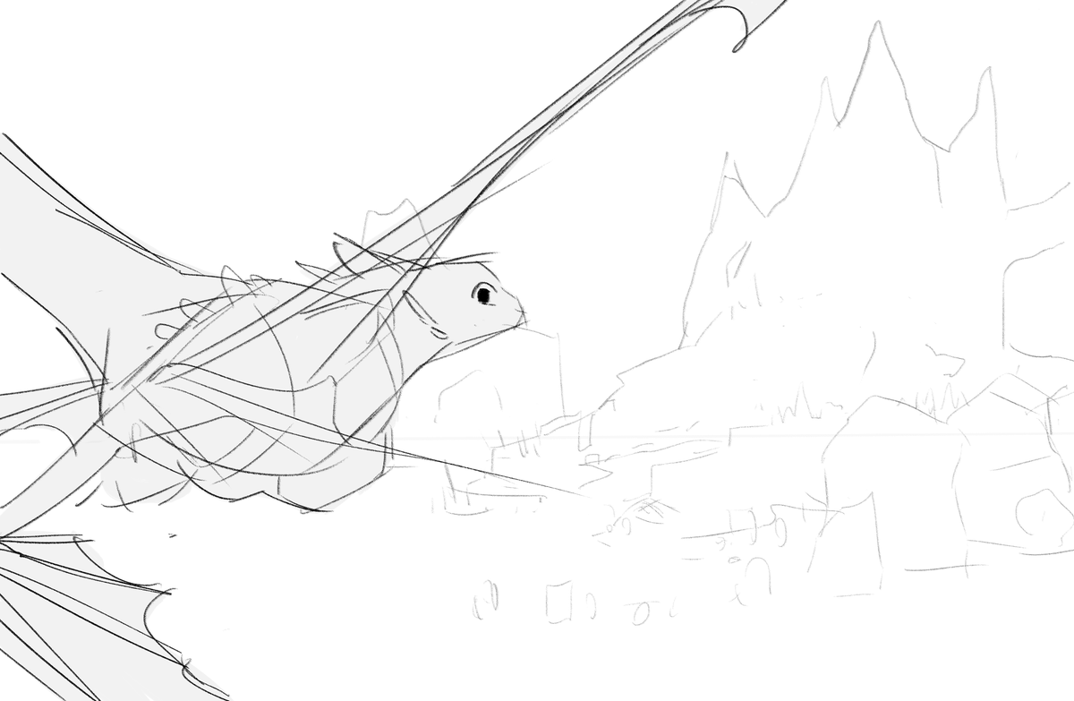 doodling the big ol comfort dragon bc im feeling nostalgic tonight 