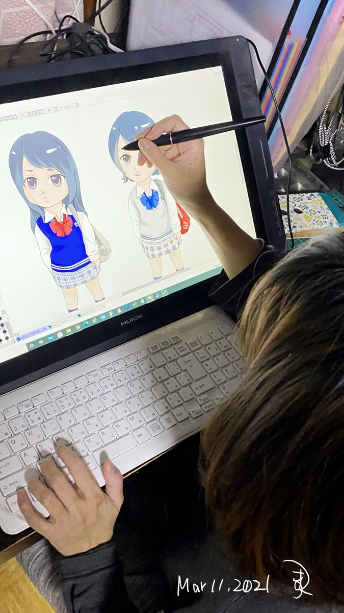 mk2_mattuk's tweet photo. mai56画伯のちびキャライラストももうすぐ完成っぽい
#jkfigure #mai56 https://t.co/3pUQG9fSiB