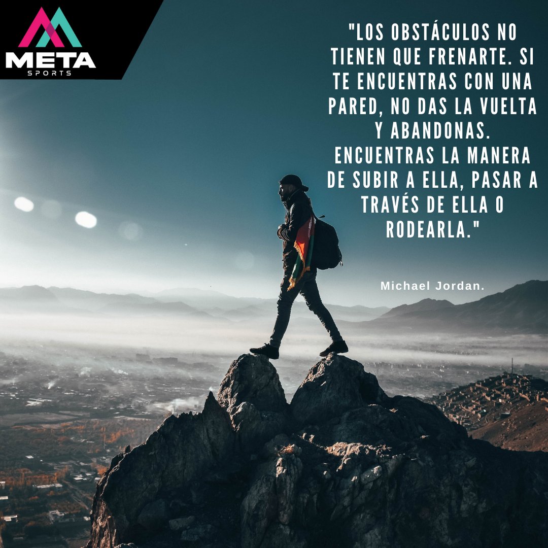 MetaSportsM's tweet photo. Consejo del día: No hay obstáculos imposibles de superar. Usa tu ingenio y persistencia para salir adelante 👊🏼🏃🏻🏃🏻♀️💯⚡ #run #running #runner #runners #twitterrunners #runhappy #correr #cardio #metasportsmkt #MetaSportsRunners https://t.co/tdlH0vCekR