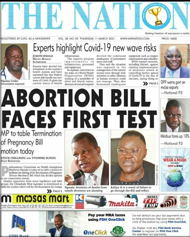 Yowco_mw's tweet photo. Its D Day in Malawi! The day we see whether or not Women's Bodily autonomy finally being recognized as a fundamental human right!
#SayYestotheTOPBill #TOPBill2021 #AbortionIsHealthcare https://t.co/aeitbKbetZ