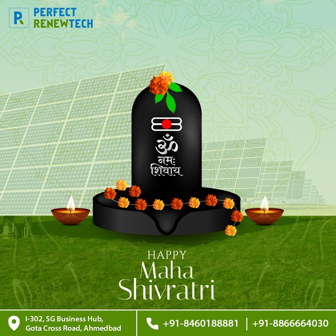 PerfectRenewtec's tweet photo. The Adiyogi, The Natraj, The First Guru, The Origin &amp; The End, The Energy of Light and the Ocean of Kindness...

Happy Maha Shivratri to all of you from team @PerfectRenewtech! 

#PerfectRenewtech #HappyMahaShivratri #MahaShivratri2021 #HappyMahaShivratri2021 #SolarPanels https://t.co/KI44nvT2YR