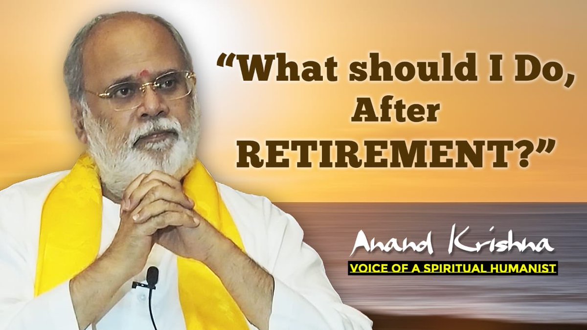 Anand_Krishna_'s tweet photo. 🙏🏼 from Bali..

“What shud i do after #retirement?” 

This clip may help you | https://t.co/ORlj0jl9sY 

Do pls like and share if you find it worthy https://t.co/spHLJEMphx